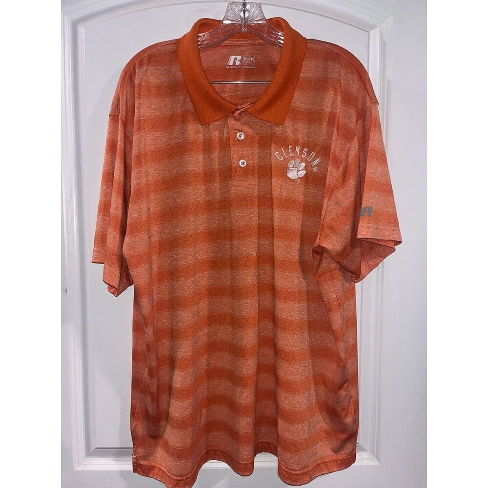 CLEMSON Golf Polo Shirt By Russell - Size XXL‎